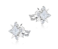 Gorgeous CZ Stone Silver Ear Stud STS-5091